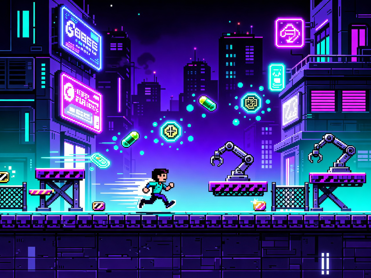 Neon Runner Deluxe Game